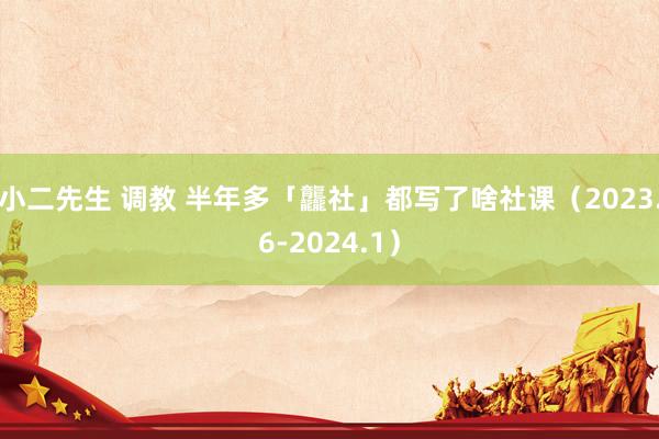 小二先生 调教 半年多「龘社」都写了啥社课（2023.6-2024.1）